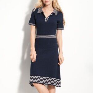 EUC Kate Spade Chessa Sweater Polo Knit Dress - Silk Cotton Blend - Size S